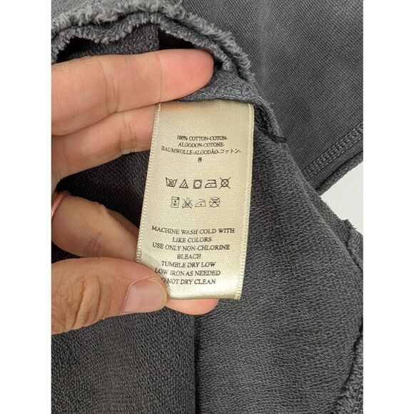 Free People Kiss Me Sweatshirt women's small gray‎ off shoulder festival - Picture 8 of 10